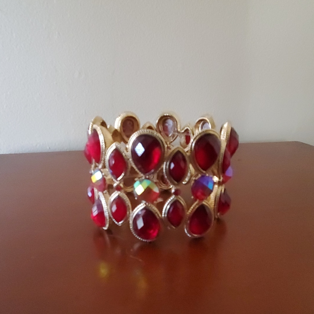 Ruby Bracelet and Earrings